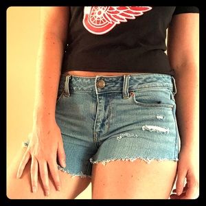 Vintage American Eagle hand distressed shorts